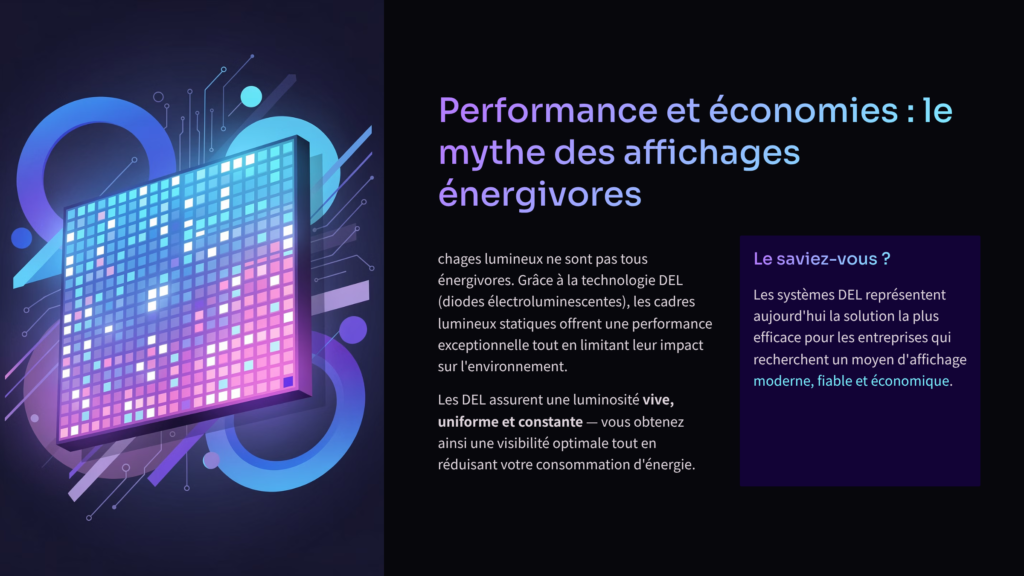 Performance et economies le mythe des affichages energivores
